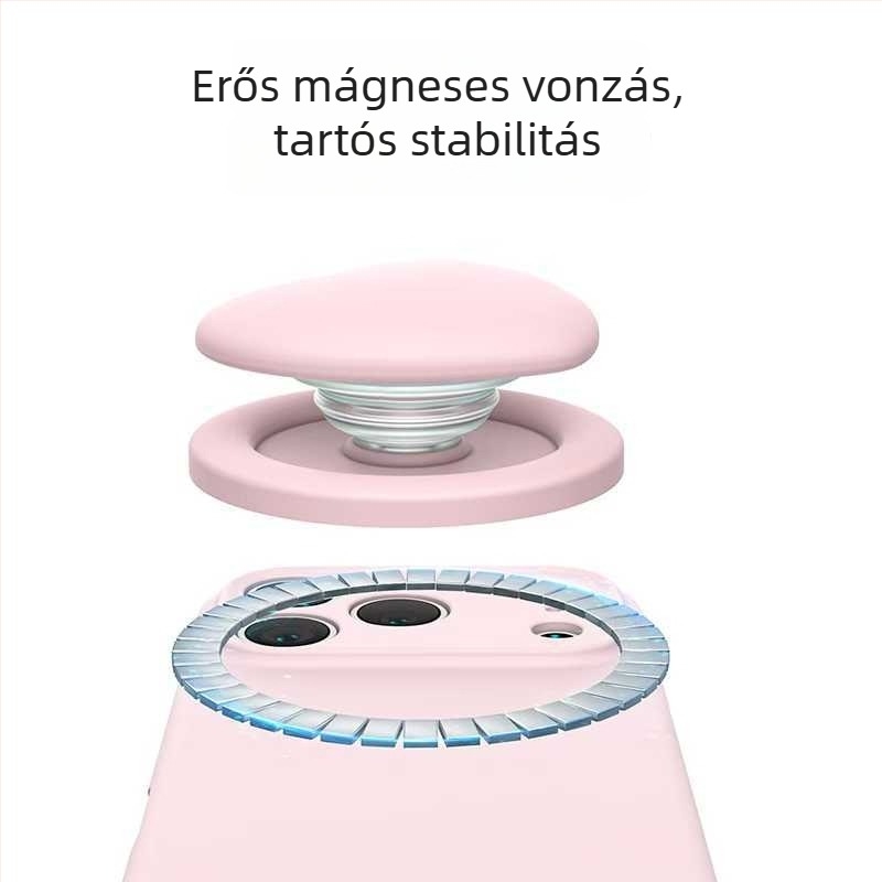 Teljes folyékony-szilíkonból készült szív alakú mágneses telefontartó, FG-85536; Apple-kompatibilis; mágneses rögzítés minden telefonhoz; testreszabás elérhető