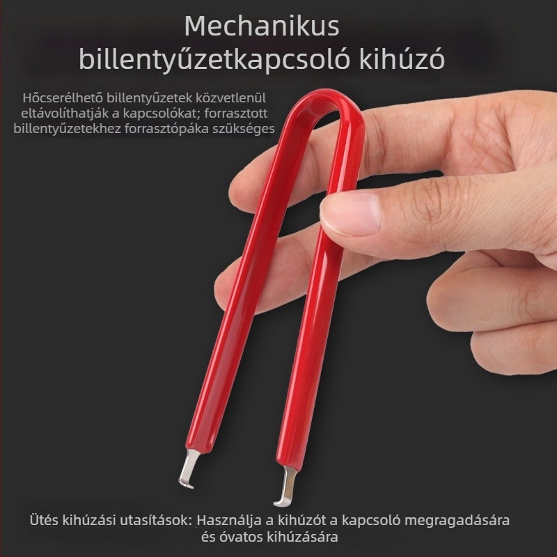 Mechanikus billentyűzet tisztító készlet kulcs- és tengelykihúzóval (tisztító eszközök a billentyűzet karbantartásához)