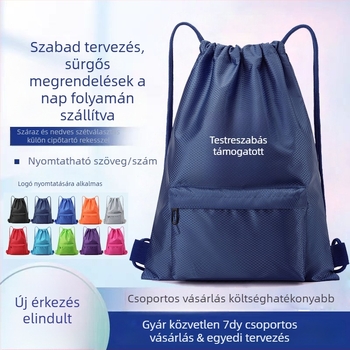 Oxford szövetes kosárlabdás táska, nagy kapacitású, húzózsinóros, kültéri több sportos használatra