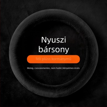 Autó kormánykerék borítás, téli mesterséges plüss, univerzális illeszkedés, márka Oningwan
