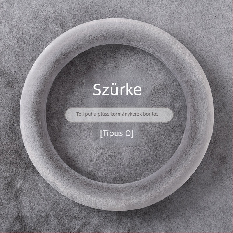 Autó kormánykerék borítás, téli mesterséges plüss, univerzális illeszkedés, márka Oningwan