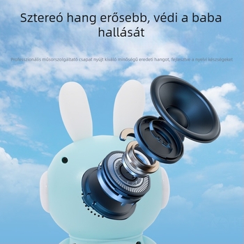 Nyuszis gyerekeknek szánt oktató történetgép — Bluetooth, távirányító, MP3 lejátszás, 8GB memória, ABS anyag