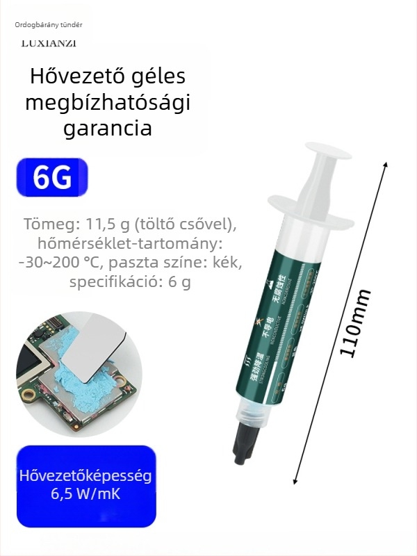 Deer Fairy CPU hűtőszilikon gél, 10W/mK, magas hőmérséklet-állóság, CPU-hoz, alaplaphoz és VRAM-hoz