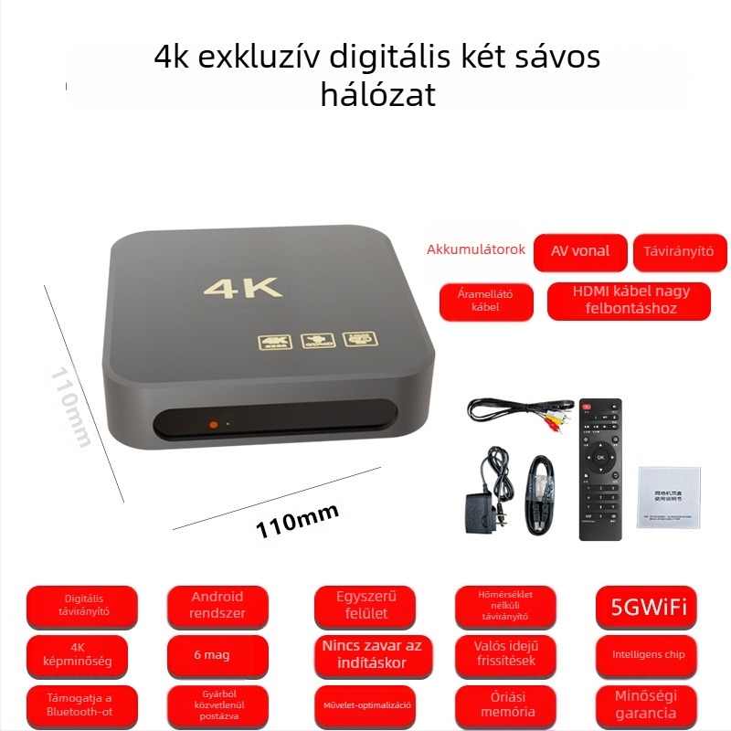 HD set-top box WiFi-vel, 128MB RAM, 480p kimenet