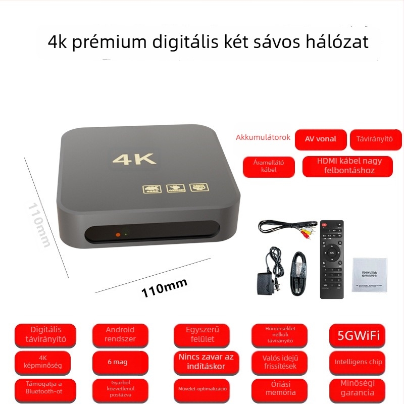 HD set-top box WiFi-vel, 128MB RAM, 480p kimenet