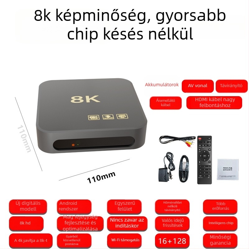 HD set-top box WiFi-vel, 128MB RAM, 480p kimenet