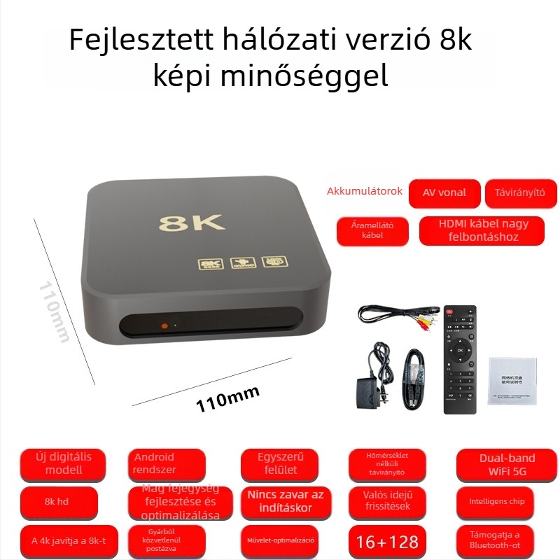 HD set-top box WiFi-vel, 128MB RAM, 480p kimenet