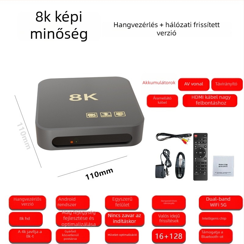 HD set-top box WiFi-vel, 128MB RAM, 480p kimenet