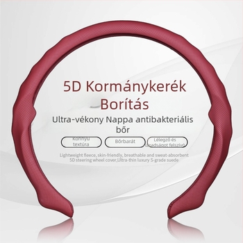 Sportos velúr kormányhuzat, univerzális illesztés, minden évszakban