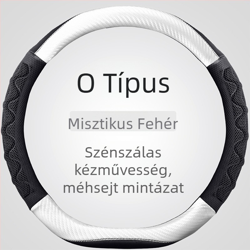 Aolong bőr kormánykerék-huzat, gyémánt formájú, csúszásmentes, lélegző, univerzális illeszkedés