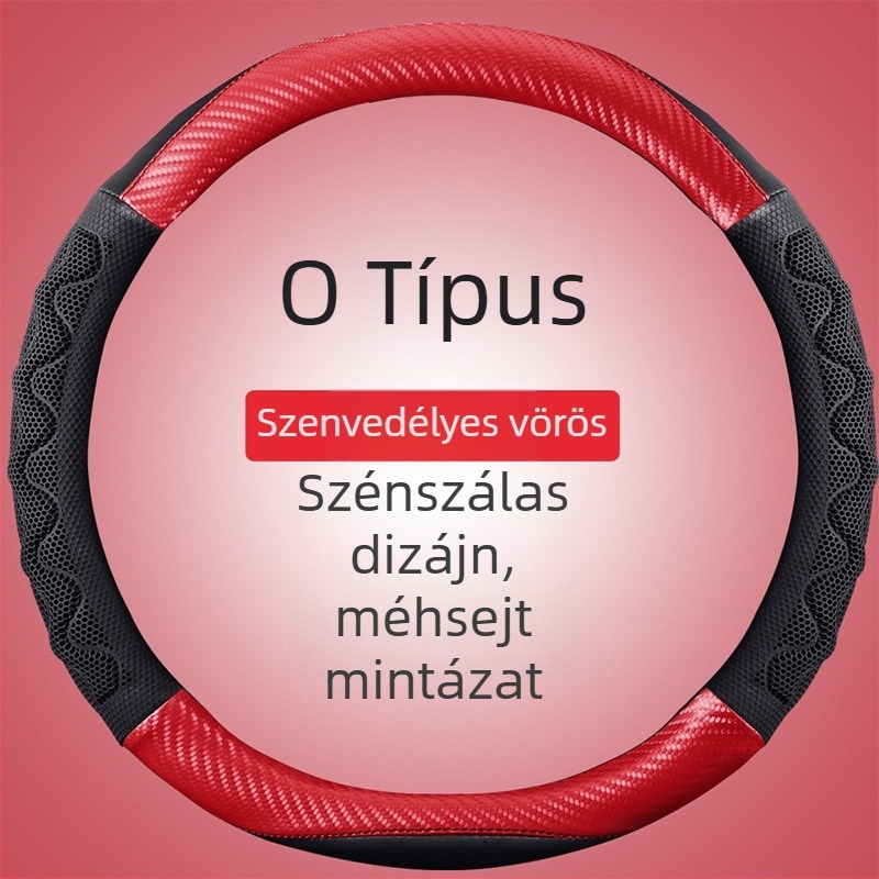 Aolong bőr kormánykerék-huzat, gyémánt formájú, csúszásmentes, lélegző, univerzális illeszkedés