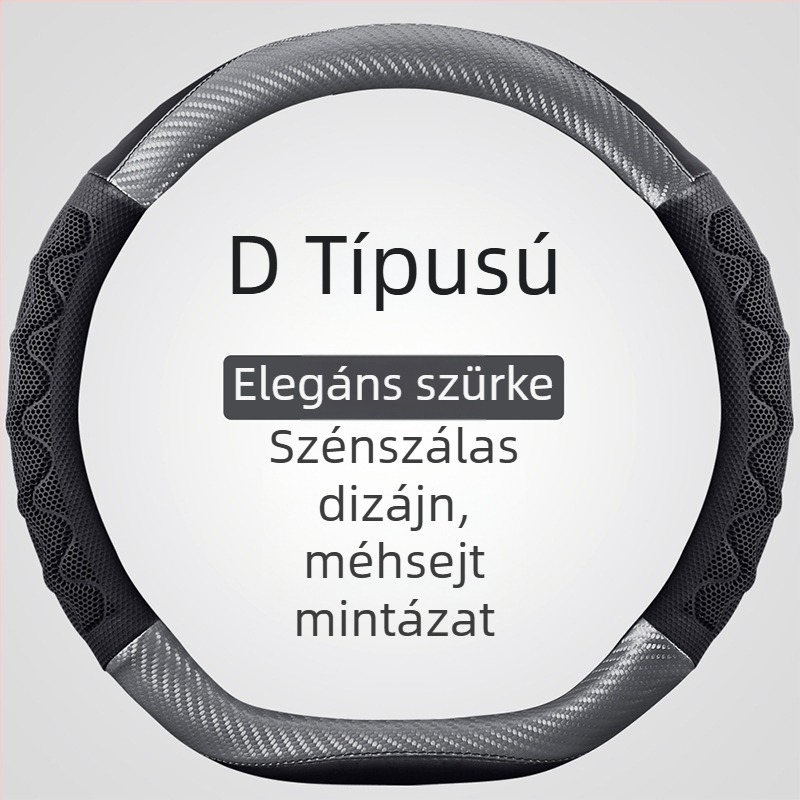 Aolong bőr kormánykerék-huzat, gyémánt formájú, csúszásmentes, lélegző, univerzális illeszkedés
