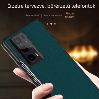 Honor MagicV2 műbőr VS2 teljes lefedettségű ütésálló védőtok, osztott kialakítás és hajtogatható képernyőhöz való tok