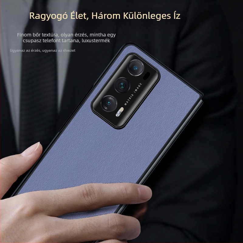 Honor MagicV2 műbőr VS2 teljes lefedettségű ütésálló védőtok, osztott kialakítás és hajtogatható képernyőhöz való tok