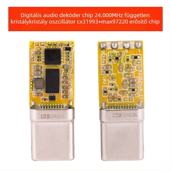 Bartok LY03 audio DAC erősítő – Type-C mobiltelefonhoz adapter, kompatibil Huawei/Samsung/Xiaomi/iPhone 15/16 (CX31993, MAX97220 op-ampok)