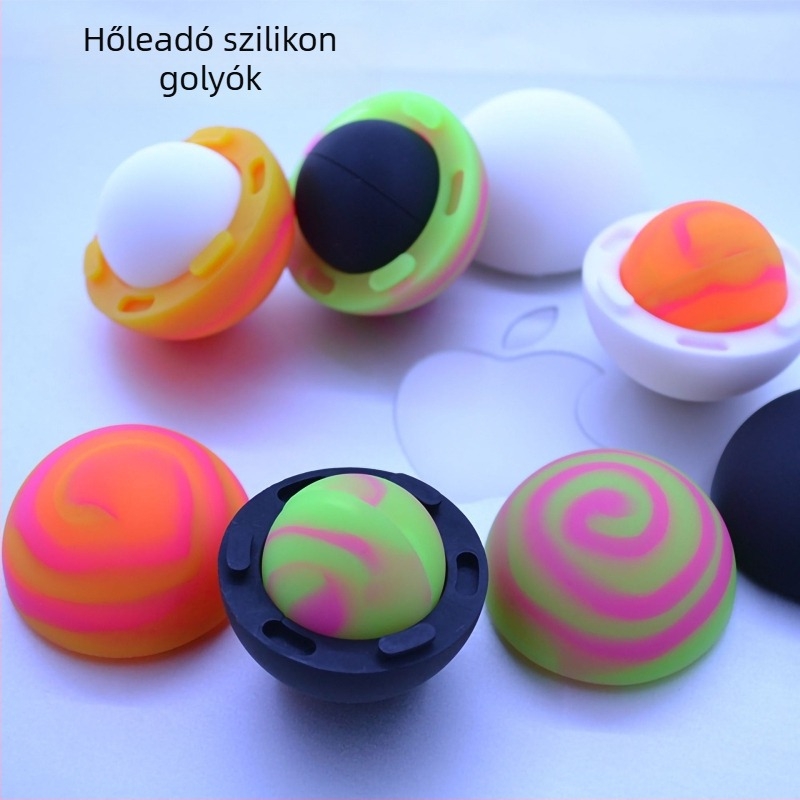 Apple notebook hűtőbázis, szilikon csúszásmentes párnák, négy darabos készlet, légáramú hűtés