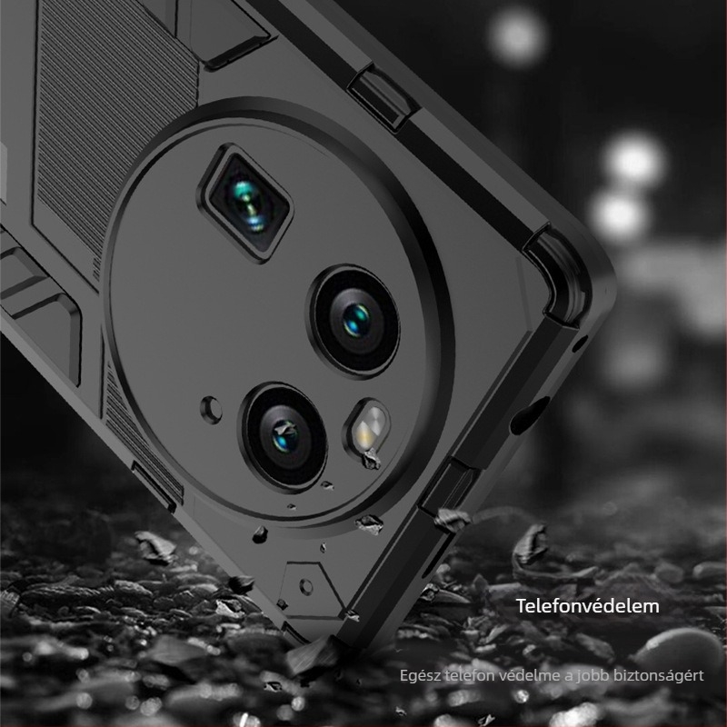 OPPO X6 Pro kétfunkciós ütésálló telefontok tartóval — TPU+PC, injektálással gyártott