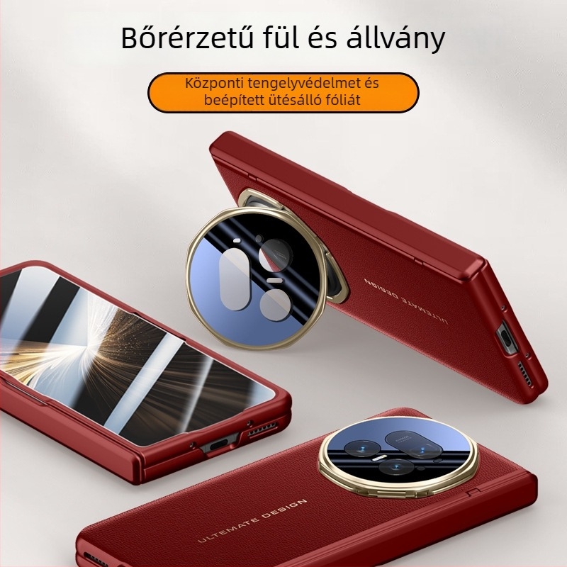 HONOR Magic V5 flip tok műbőrrel, domborított felülettel, Ins stílus, esés elleni védelem