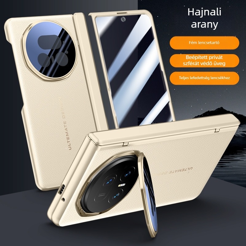 HONOR Magic V5 flip tok műbőrrel, domborított felülettel, Ins stílus, esés elleni védelem