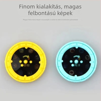 Projektív fény-lámpa játék a korai oktatásért – formák felismerése és a számok tanulása; műanyag kivitel.