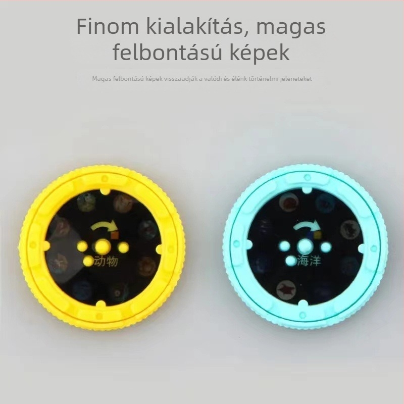 Projektív fény-lámpa játék a korai oktatásért – formák felismerése és a számok tanulása; műanyag kivitel.