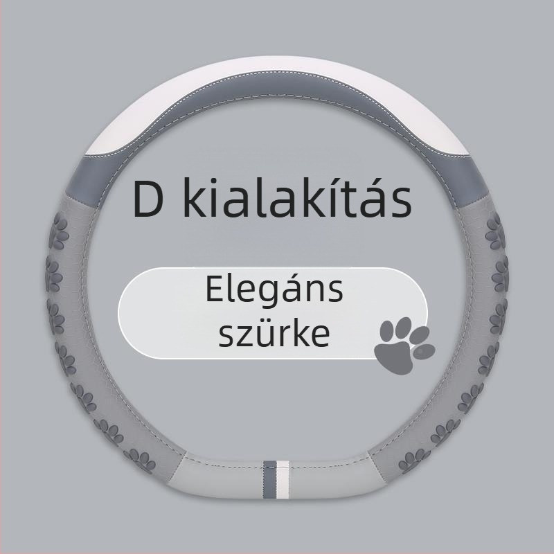 Kormánykerék borító D-forma, műbőr, aranyos stílus, négy évszakos univerzális illesztés, Jin Ming márka
