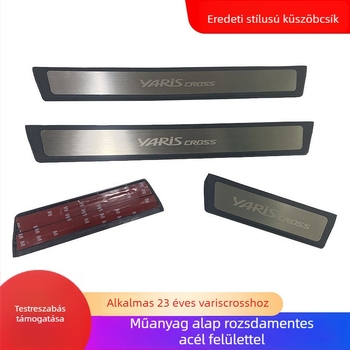 LED rozsdamentes acél küszöbplakett Yaris Cross 2023 AT – Jintong