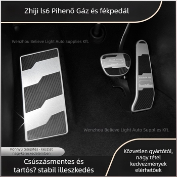 Excitation alumíniumötvözet pedálvédő készlet Zhiji LS6-hoz, csúszásmentes gáz- és fékpedálok, testreszabható automata váltóhoz