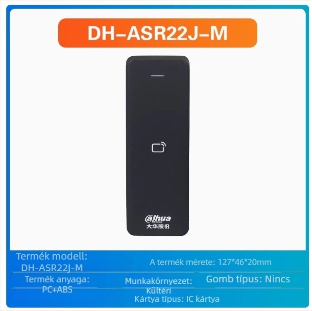 Beléptető kártyaolvasó ujjlenyomat és jelszó támogatással – vízálló IC kártyaolvasó, érzékelési távolság 0,5 m, olvasási idő 0,001 s, memóriakapacitás 30 000, frekvencia 13,65 MHz