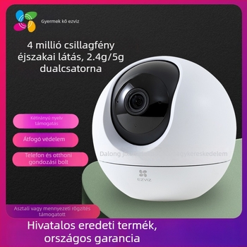 Ezviz H6 beltéri Wi‑Fi felhő kamera, pan-tilt, 340° vízszintes, 130° függőleges, 4MP