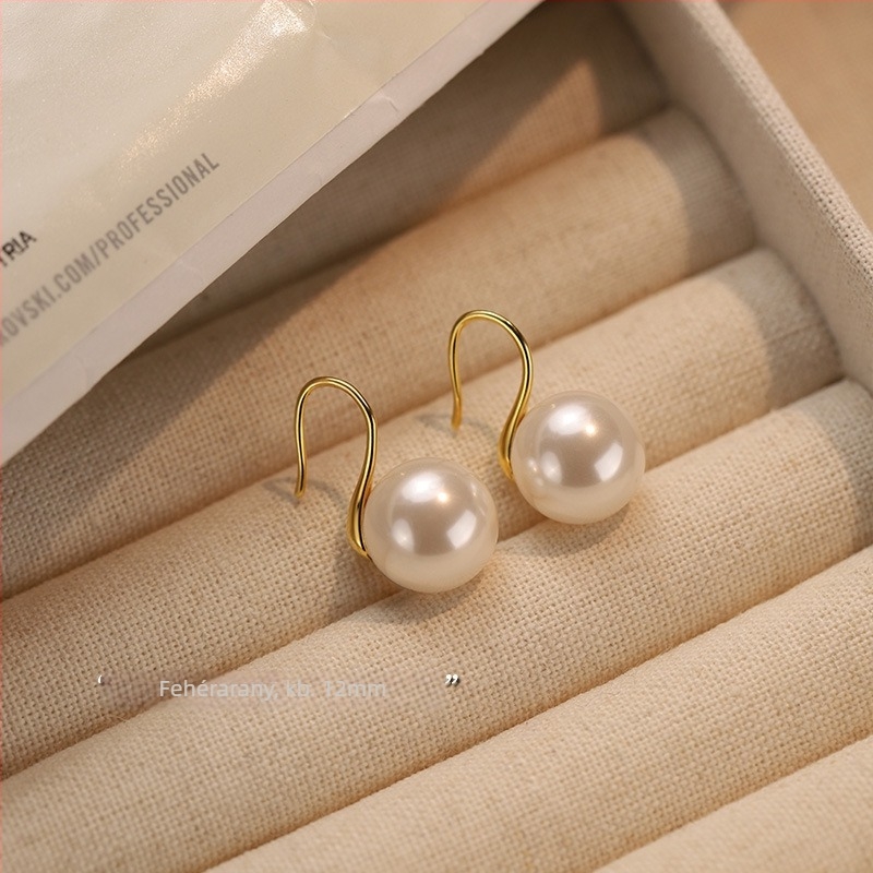 Sterling ezüst gyöngy fülbevalók, 99% tisztaság, egyszerű dizájn, nőknek, 2025 tavasza