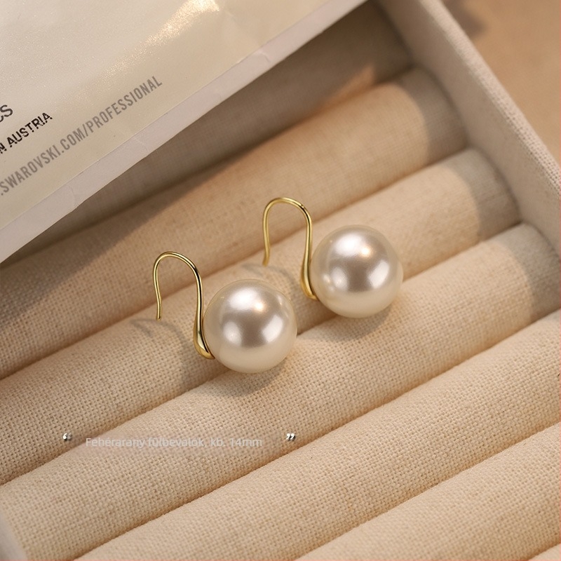 Sterling ezüst gyöngy fülbevalók, 99% tisztaság, egyszerű dizájn, nőknek, 2025 tavasza