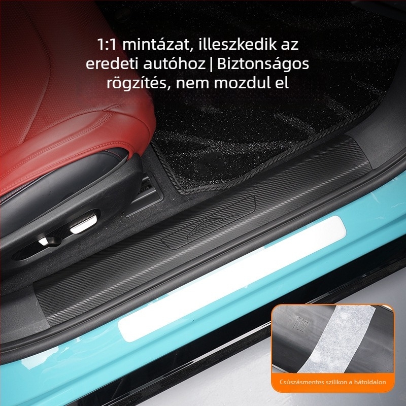 SU7/Ultra ajtó küszöbvédő, szénszálas textúra, ragasztó nélkül, automata váltóhoz