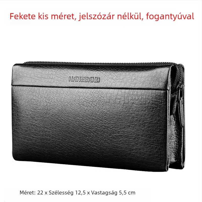 Fangzhi Férfi klutch táska Kraft papírból, betűs mintával, marhabőr bélés, üzleti utakhoz