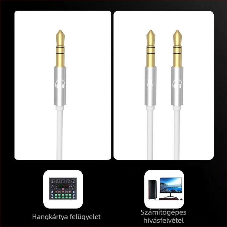 Vezetékes PC fülhallgató, in-ear, mikrofon, 3 m kábel, 3,5 mm csatlakozó
