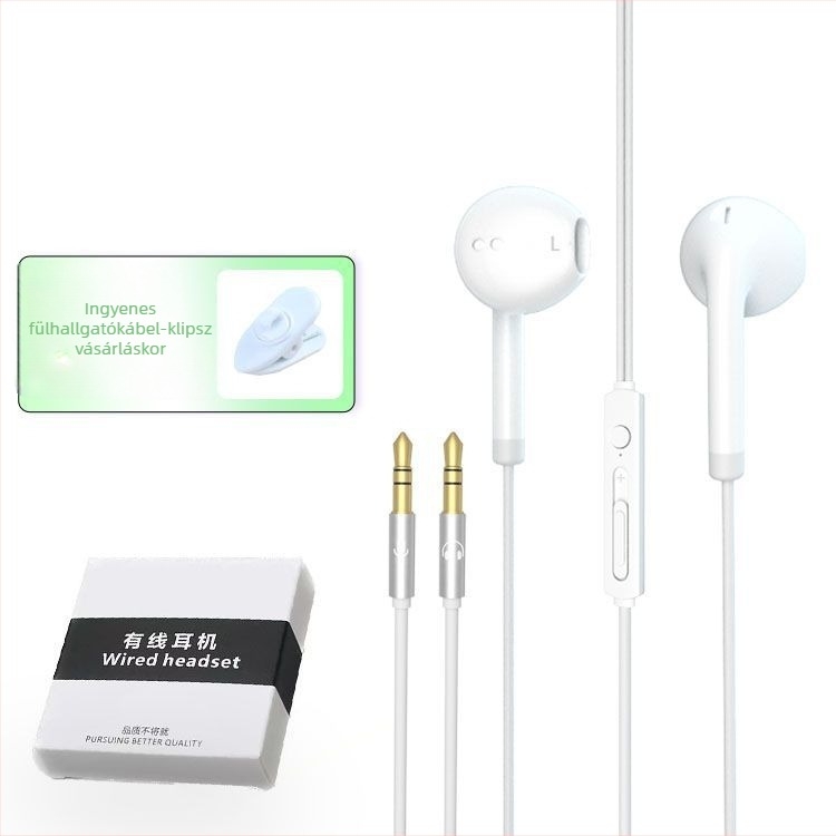 Vezetékes PC fülhallgató, in-ear, mikrofon, 3 m kábel, 3,5 mm csatlakozó