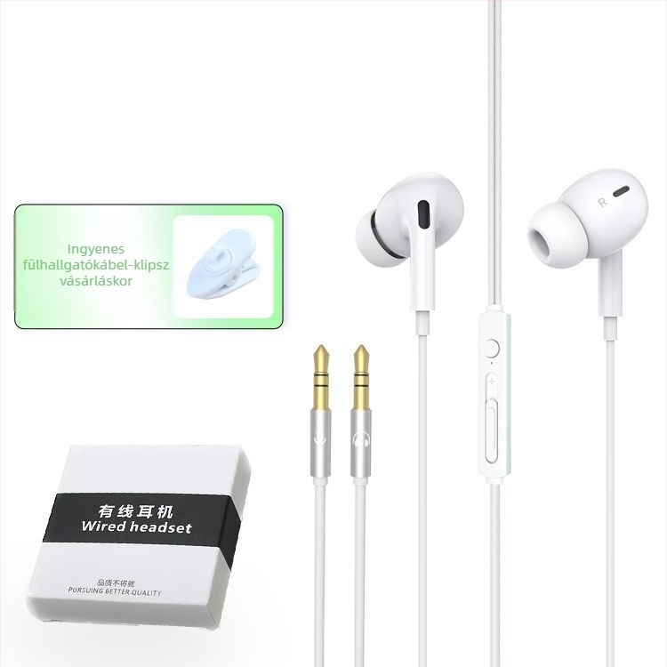 Vezetékes PC fülhallgató, in-ear, mikrofon, 3 m kábel, 3,5 mm csatlakozó