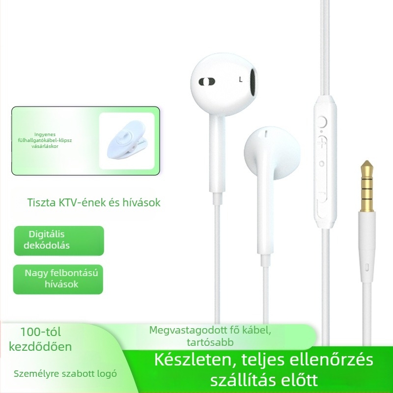 Vezetékes PC fülhallgató, in-ear, mikrofon, 3 m kábel, 3,5 mm csatlakozó