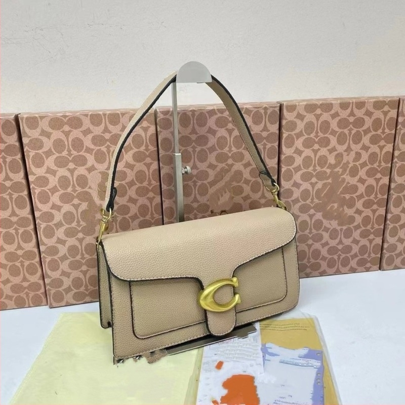 C Family Bag PU Lychee minta kis négyzet alakú kézitáska mágneszáras, dupla vállpántok
