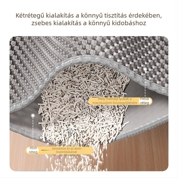 Kétszintes macskaalom szőnyeg — védelem a macskaalom szóródása ellen és alomkontroll