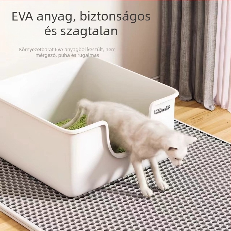 Kétszintes macskaalom szőnyeg — védelem a macskaalom szóródása ellen és alomkontroll
