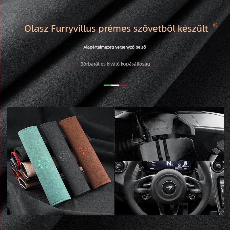 Van Gogh BMW velúr övvállvédő párna 1/3/5/7 sorozat és X3/X2 modellgekhez, 200 g, logónyomás elérhető