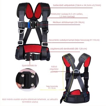 Hárompontos biztonsági öv magassági munkákhoz, nemzeti szabvány szerinti kötélhorgony készlet