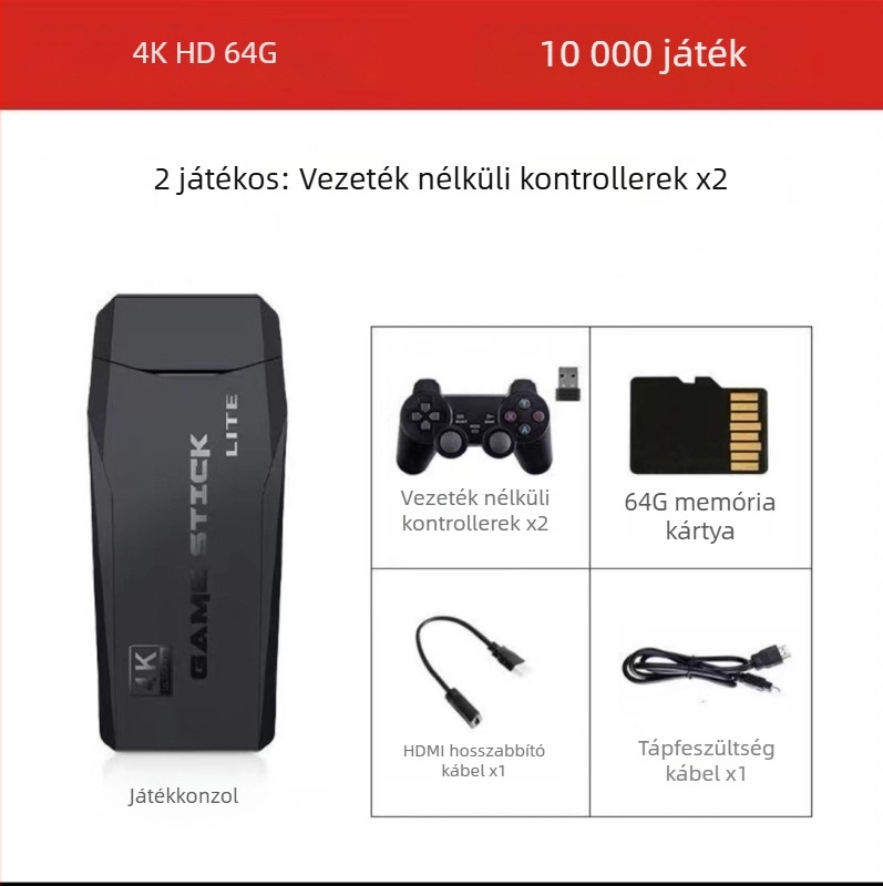 Light Gun vezérlő 4GB RAM, HDMI 2.0, vintage arcade stílus