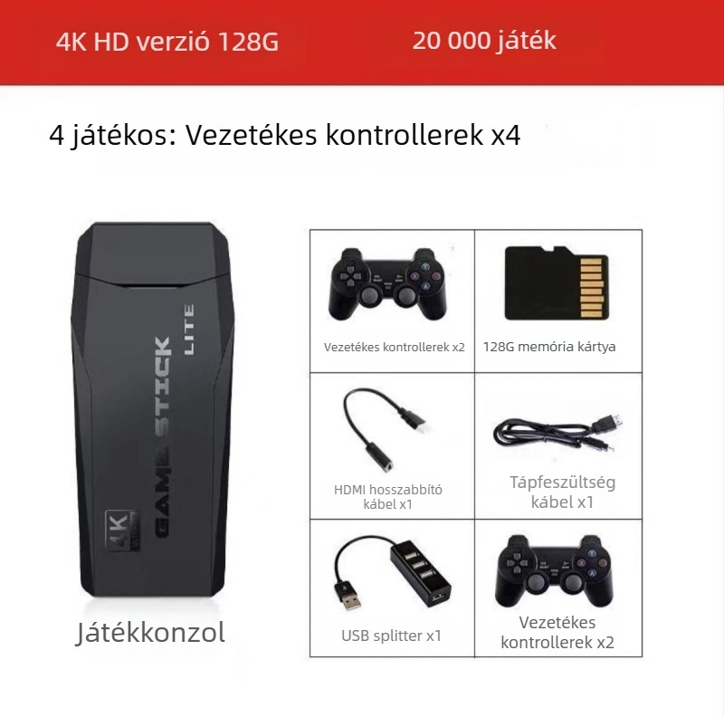 Light Gun vezérlő 4GB RAM, HDMI 2.0, vintage arcade stílus