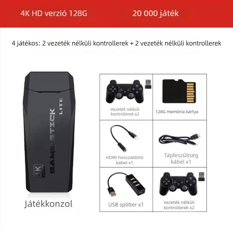 Light Gun vezérlő 4GB RAM, HDMI 2.0, vintage arcade stílus