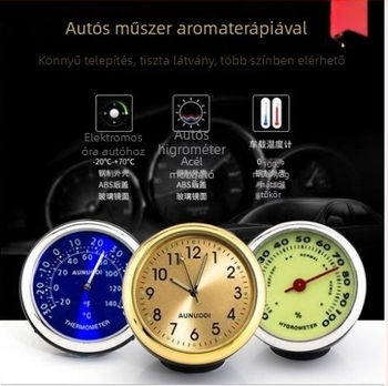 Beauchamp autóhőmérő és óra; pointer típusú hőmérséklet- és páratartalom-mérő; szerkezet: ülés irányú típus