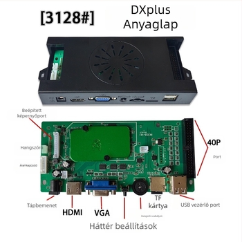 3D Pandora EX arcade alaplap – Android alapú, 128 GB memória, HDMI/VGA/USB interfész, Paperback játékverzió, nosztalgikus szél stílus