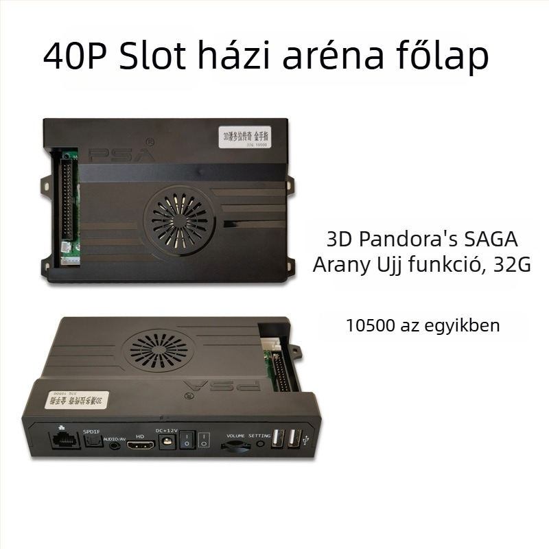 3D Pandora EX arcade alaplap – Android alapú, 128 GB memória, HDMI/VGA/USB interfész, Paperback játékverzió, nosztalgikus szél stílus