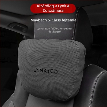 Lynk autófej-nyakpárna memóriahab töltéssel, suede külsővel, Lynk logóval, négy évszakos, testreszabható